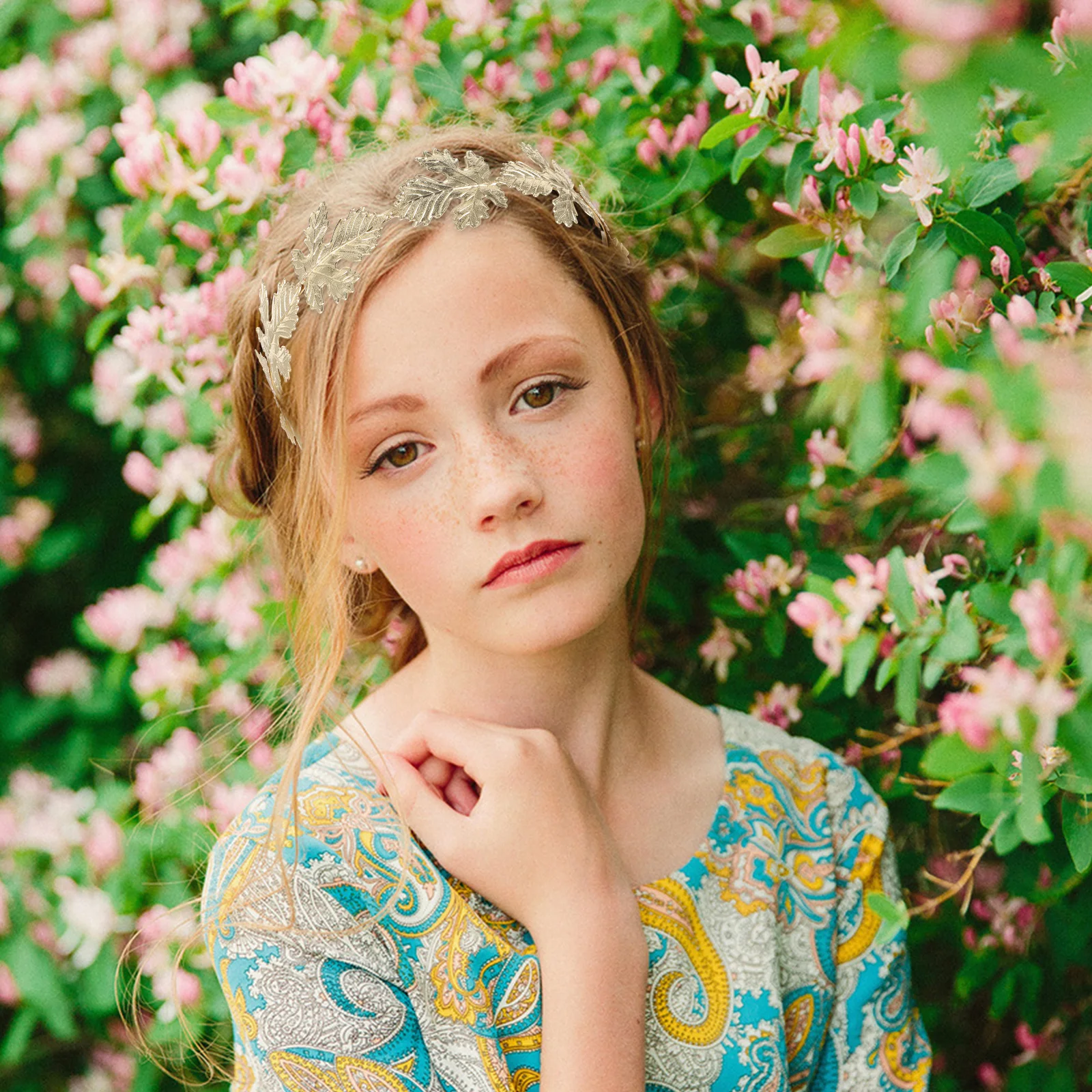 

Metal Leaf Headbands for Women Wedding Accessories Hair Brides Fancy Jewelry Unique Design Goddess Headpiece Flower Girl Leaf