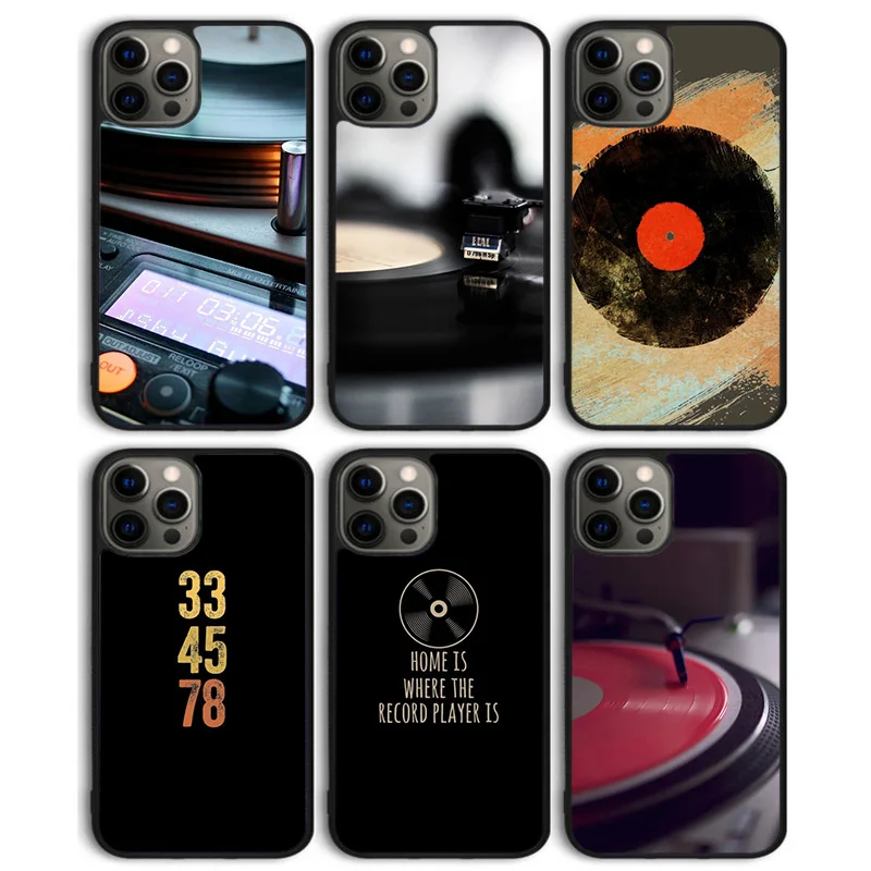 Vinyl DJ Record Art Phone Case For iPhone 16 15 SE2020 14 13 12 11 Pro Max mini XS X XRS Plus Back Cover Coque