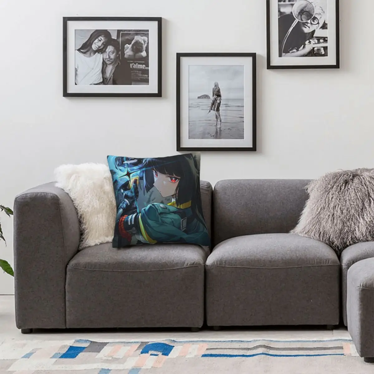 Zenless Zone Zero Hoshimi Miyabi Anime Square Pillowcase Pillow Cover Cushion Decor Comfort Throw Pillow for Home Bedroom