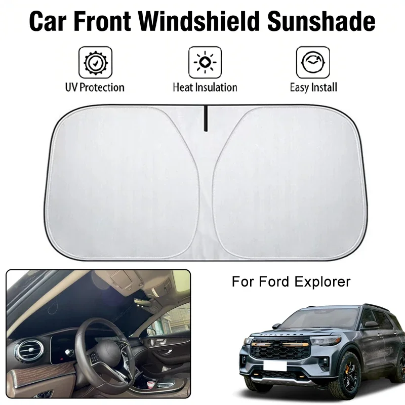 

Foldable Car Windshield Sun Shade UV Block Heat Insulation For Ford Explorer Interior Protection Accessories