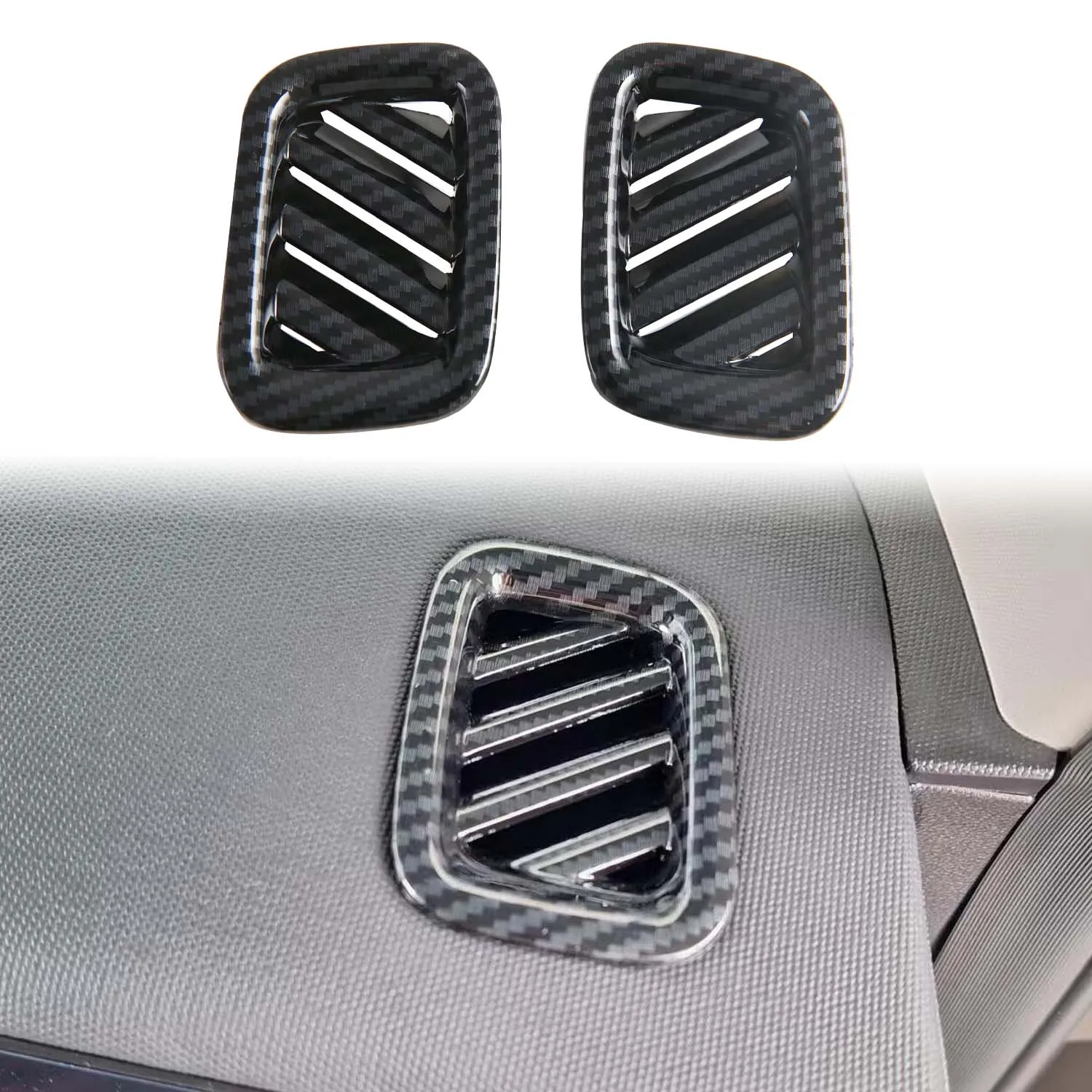 para-jaecoo-j5-jaecoo-5-ev-e5-2025-2026-acessorios-automotivos-interior-moldura-da-tampa-da-saida-de-ar-superior-abs-carbono-preto-2-pecas