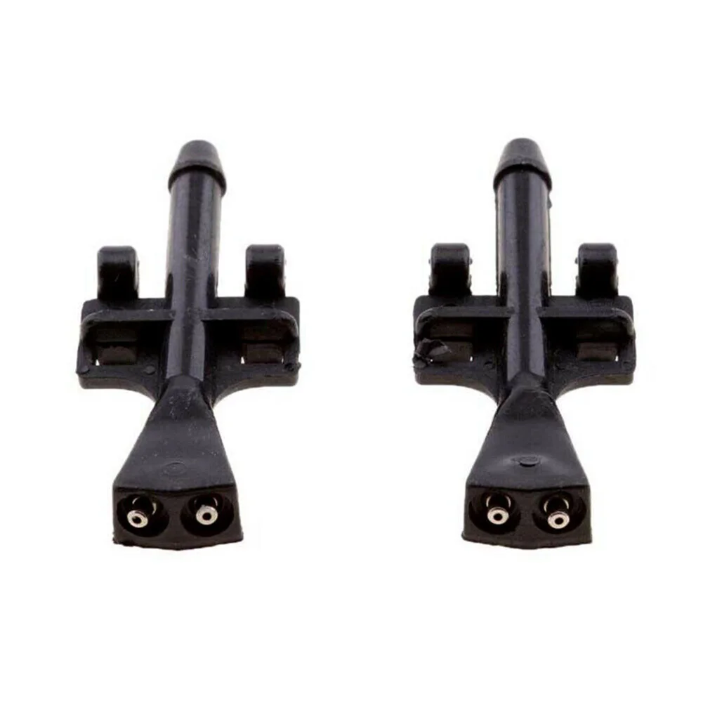 Durable Wiper Washer Jet Nozzle Spray 1451243 93387764 2pcs ABS Plastic Black Front Left Auto Replacement Parts