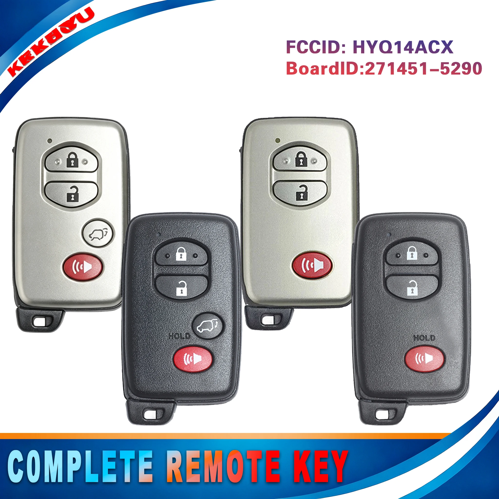 KEYECU HYQ14ACX Smart Remote Key Fob for Scion FR‑S Toyota Prius Venza 4Runner Subaru BRZ 2010‑2016 271451-5290 314.3MHz
