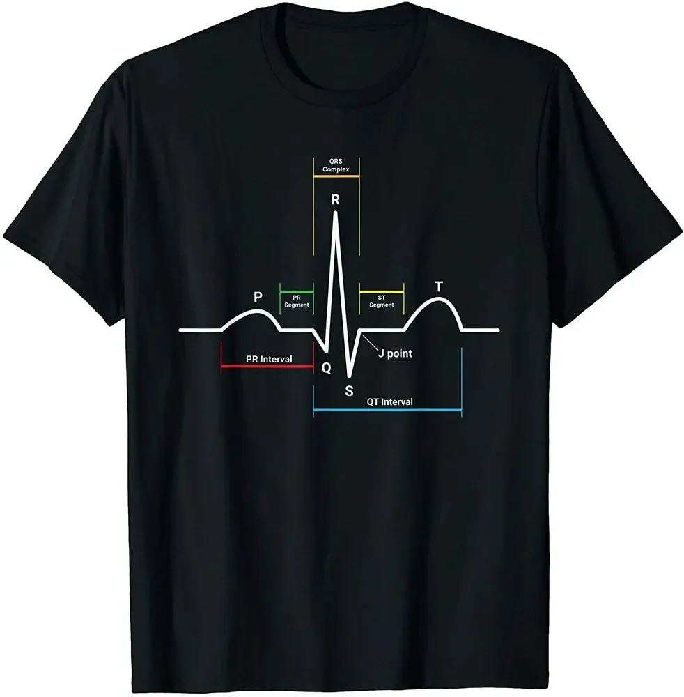 

ECG - EKG Heartbeat T-Shirt 100% Cotton O-Neck Summer Short Sleeve Casual Mens T-shirt Size S-3XL