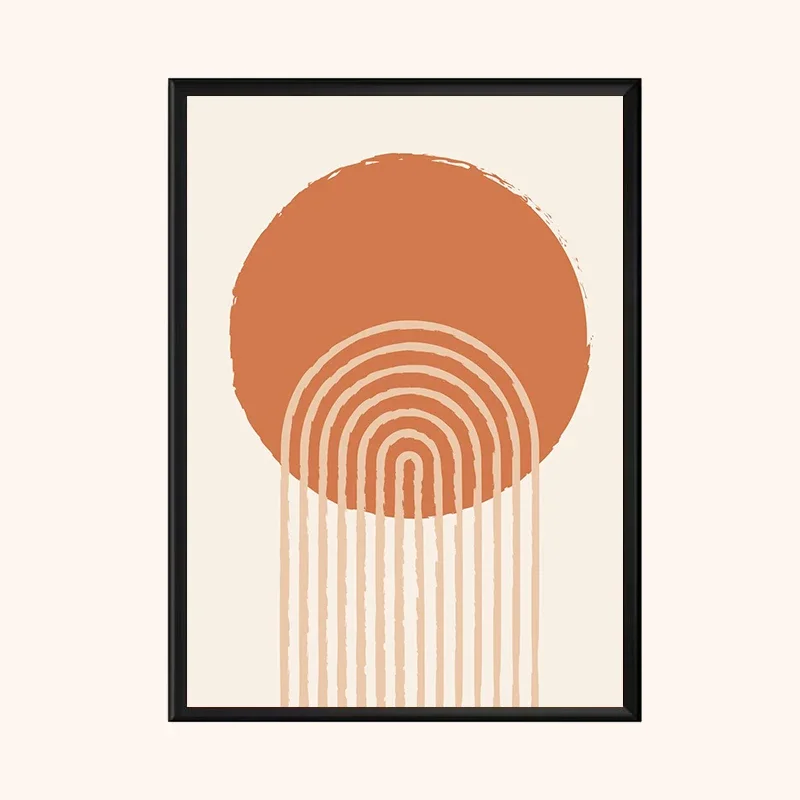 1pc frameless Canvas painting Vintage Abstract Art Canvas Paintings Nordic Scandi Poster Minimalist Geometric Art Print Wall Art