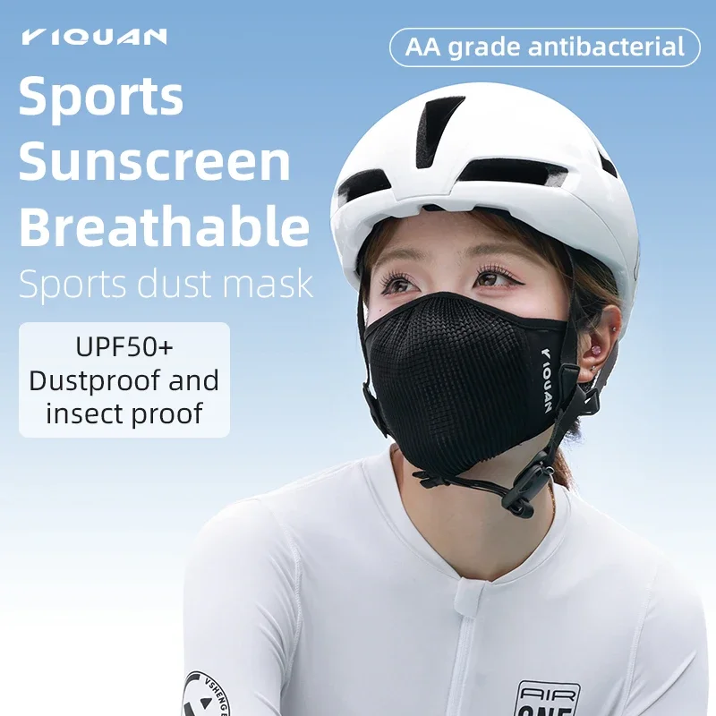 3D Sports Cycling Mask Summer Ice Silk Face Shield with Breathable Mesh Sun Protection for Outdoor Activities