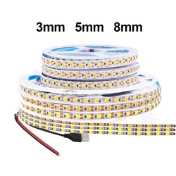 3MM 5MM 8MM PCB DC5V USB LED Strip 2835SMD 120 LEDs/m 1 LED na cięcie elastyczna taśma światła dla podświetlenie TV ciepły naturalny zimny biały