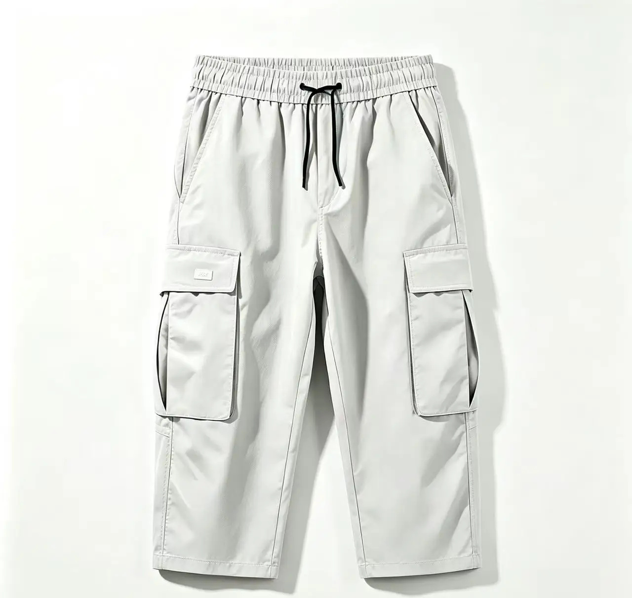 2026 100% Pure Cotton Mens 3/4 Length Cargo Capri Pants Multi Colors Solid Casual Outdoor Work Cropped Pants