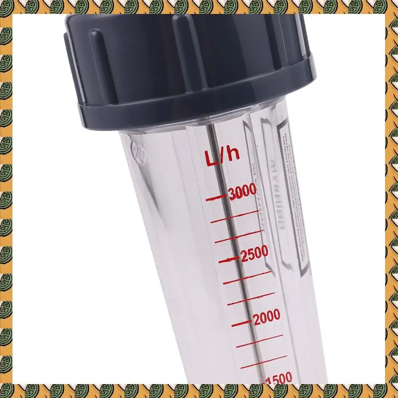 

A77I 5X LZS-25 Flow Meter Plastic Tube Type 300-3000L/H Water Rotameter Liquid Flowmeter Measuring Tools For Chemical Light