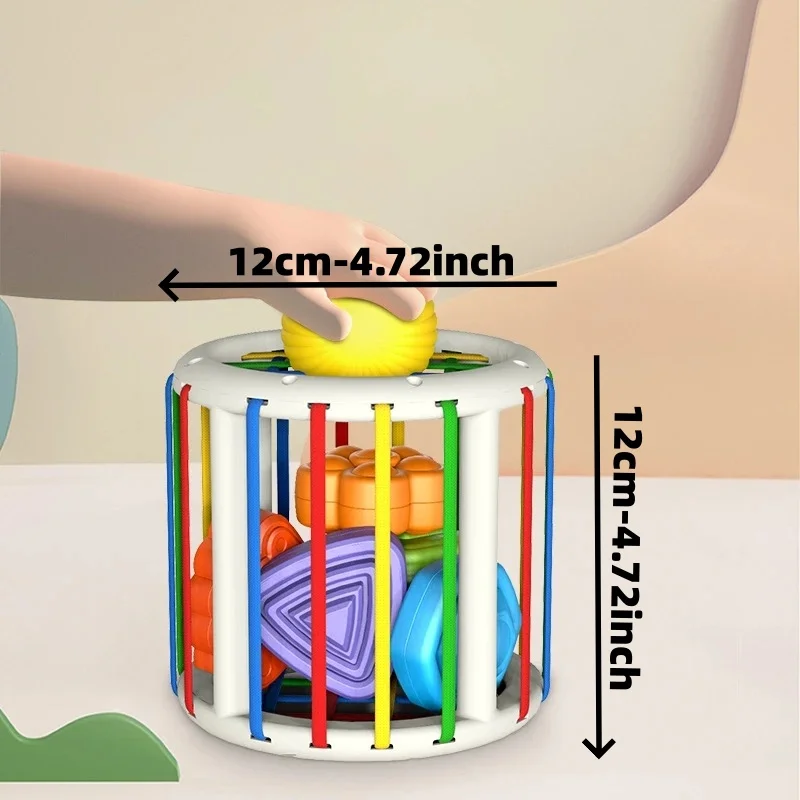 Brinquedo Sesselle de arco-íris de frutas, reconhecimento de forma e cor, treinamento de movimento manual, iluminação de educação infantil e infantil