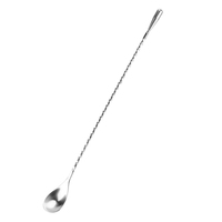Mixing Spoon Stainless Steel Bar Wine Cocktail Mixing Twist Spoon Long Handle Drink Stirring Tool for Bar Restaurant Pub