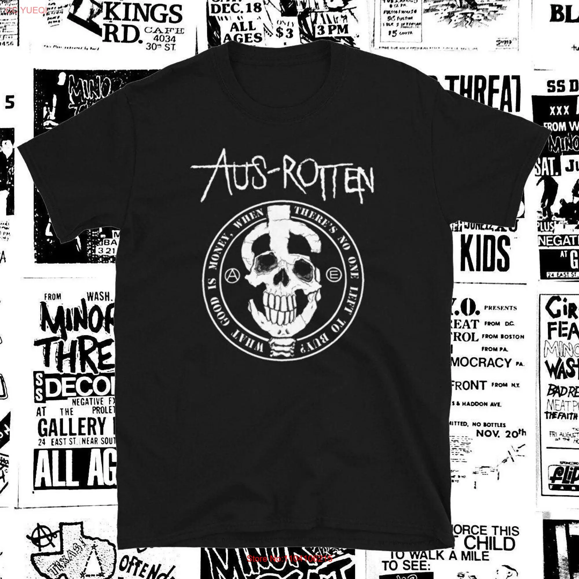 Aus Rotten short sleeve shirt punk crust dbeat hardcore long or short sleeves