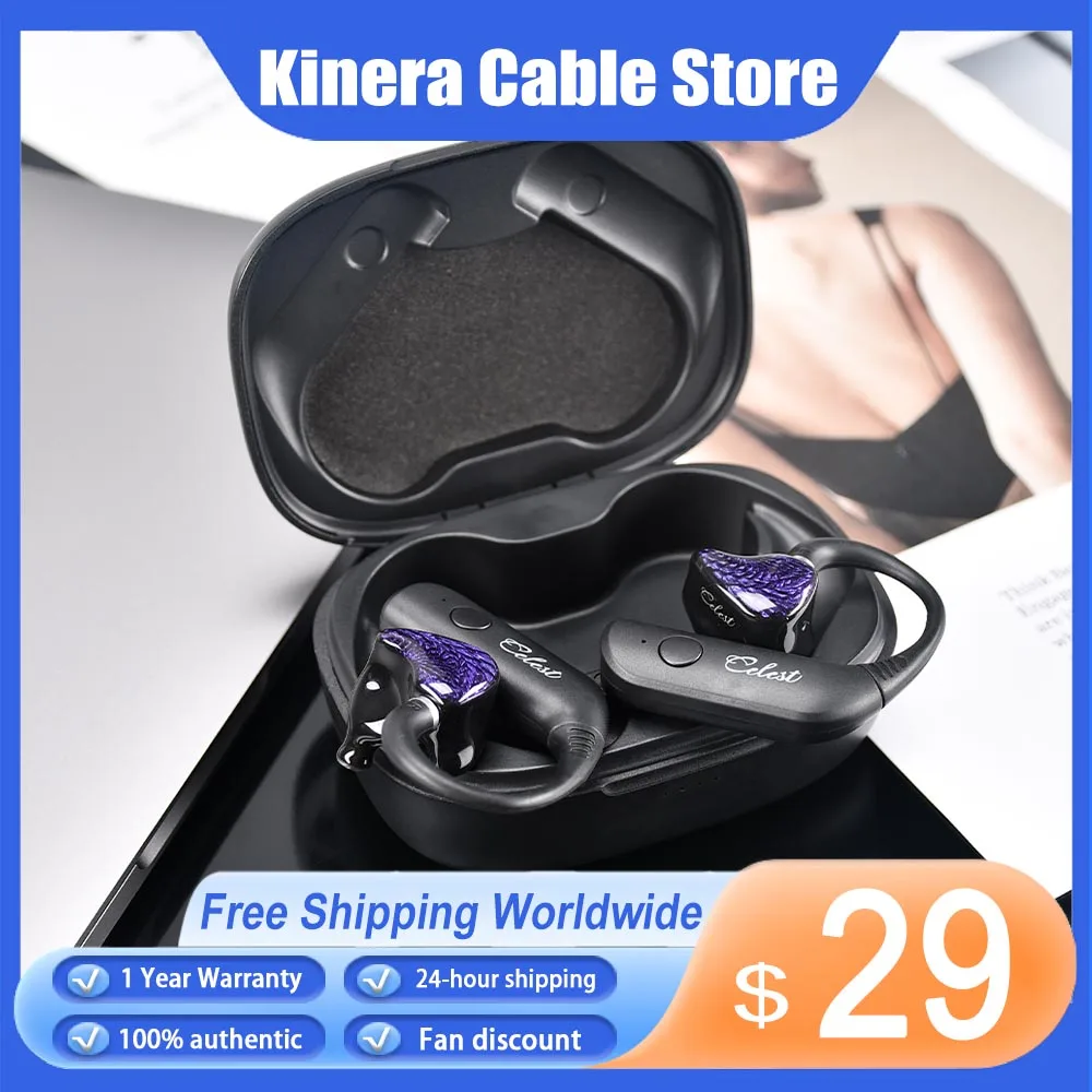 

Новые Hi-Fi музыкальные наушники Celest T1 V5.3, беспроводные Bluetooth-наушники, водонепроницаемая спортивная гарнитура TWS, монитор-вкладыш, наушники-крючки