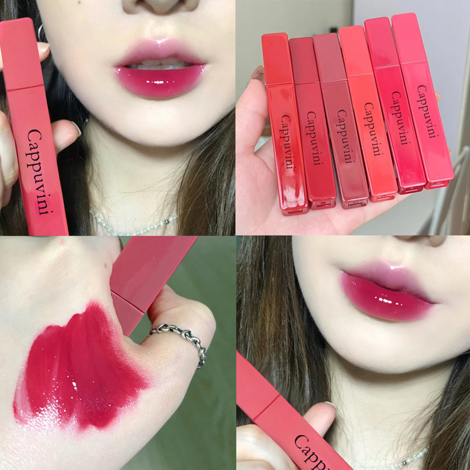 High Pigmented Liquid Lipstick Non-Sticky Cup Long Lasting Lip Glaze for Birthday Valentine Gift