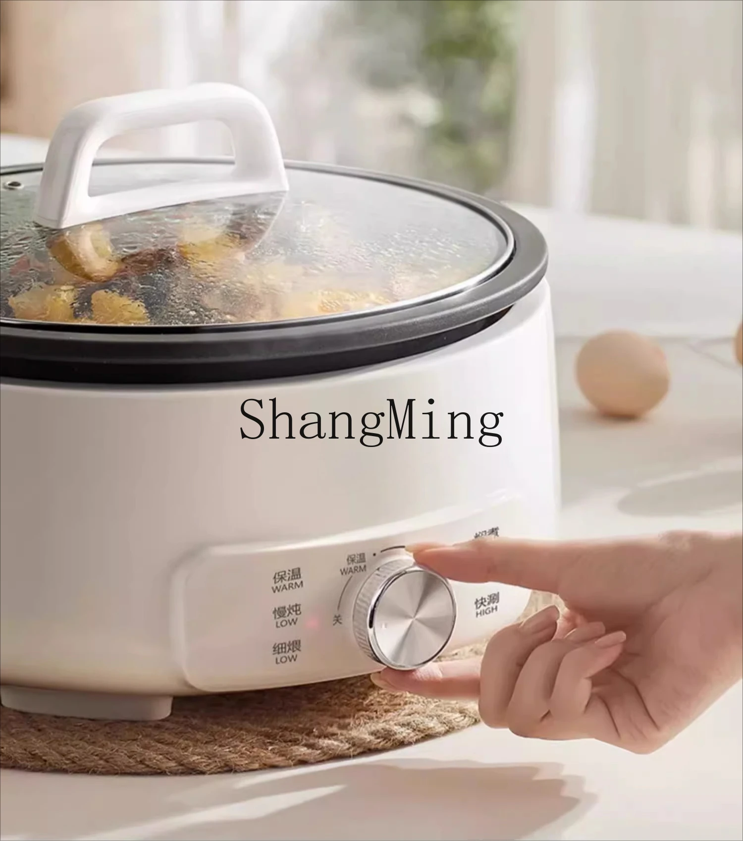 SM nuova pentola calda facile da usare per uso domestico multifunzionale frittura pentola elettrica integrata tipo diviso