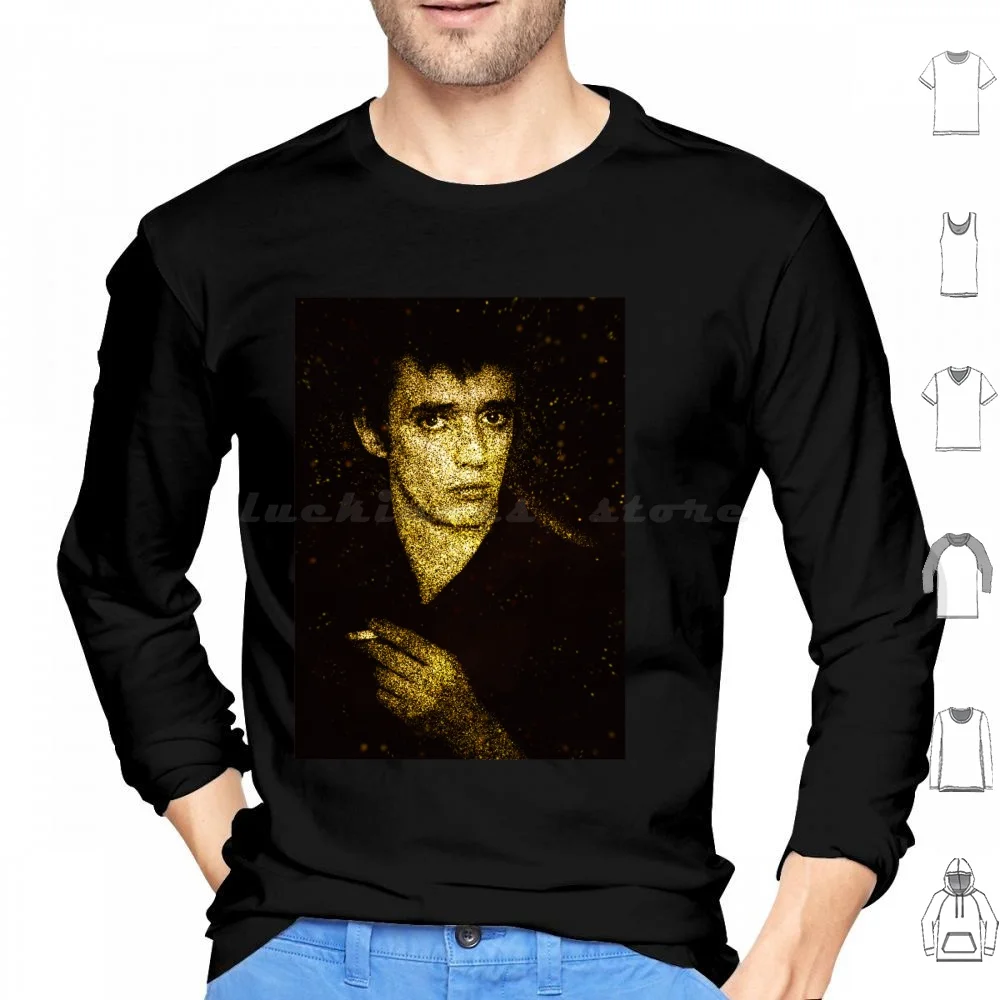 Blixa Bargeld Hoodies Long Sleeve Gold Dust Gold Dust Abstract Fanart Blixa Bargeld Musician Germany Deutsch