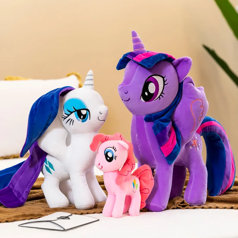 

Horse Pony Plush Toys Cute Cartoon Anime Stuffed Animals Twilight Sparkle Equestria Model Doll Toy Children's Gif