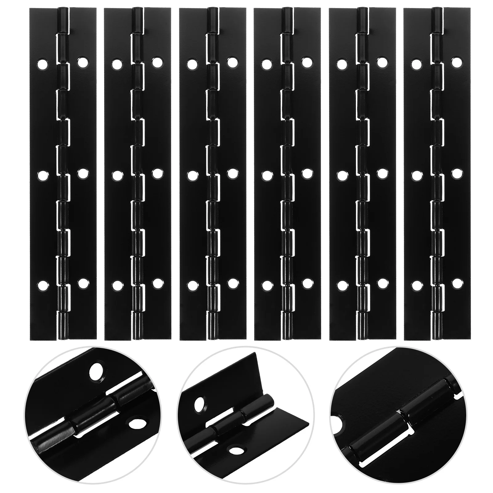 6 قطع مفصلات أبواب معدنية شديدة التحمل لأبواب الخزانة والأثاث الداخلي الخارجي ومفصل البيانو عملية سلسة #3