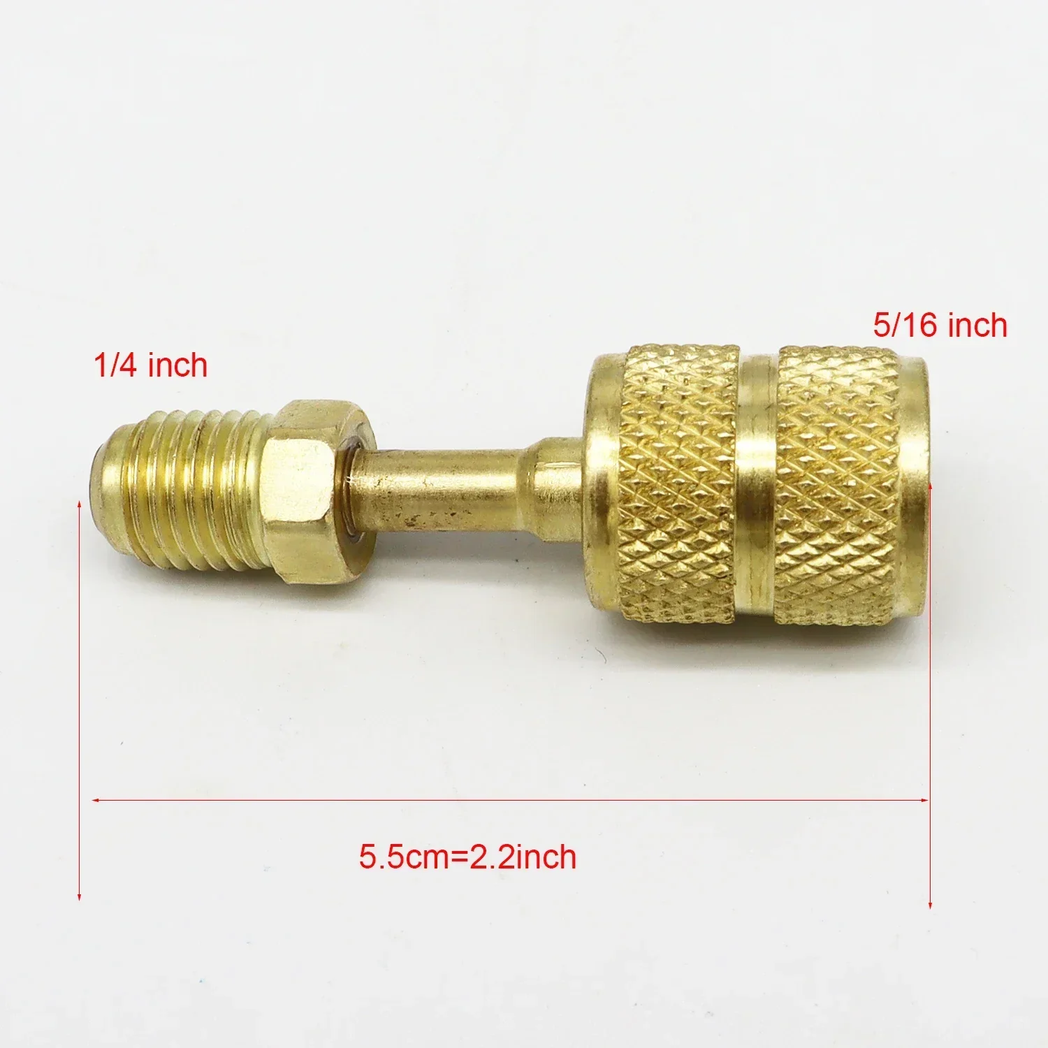 2pcs R410A Adapter 5/16 inches SAE Female to 1/4 inches SAE Male Flare for Air Conditioners HVAC