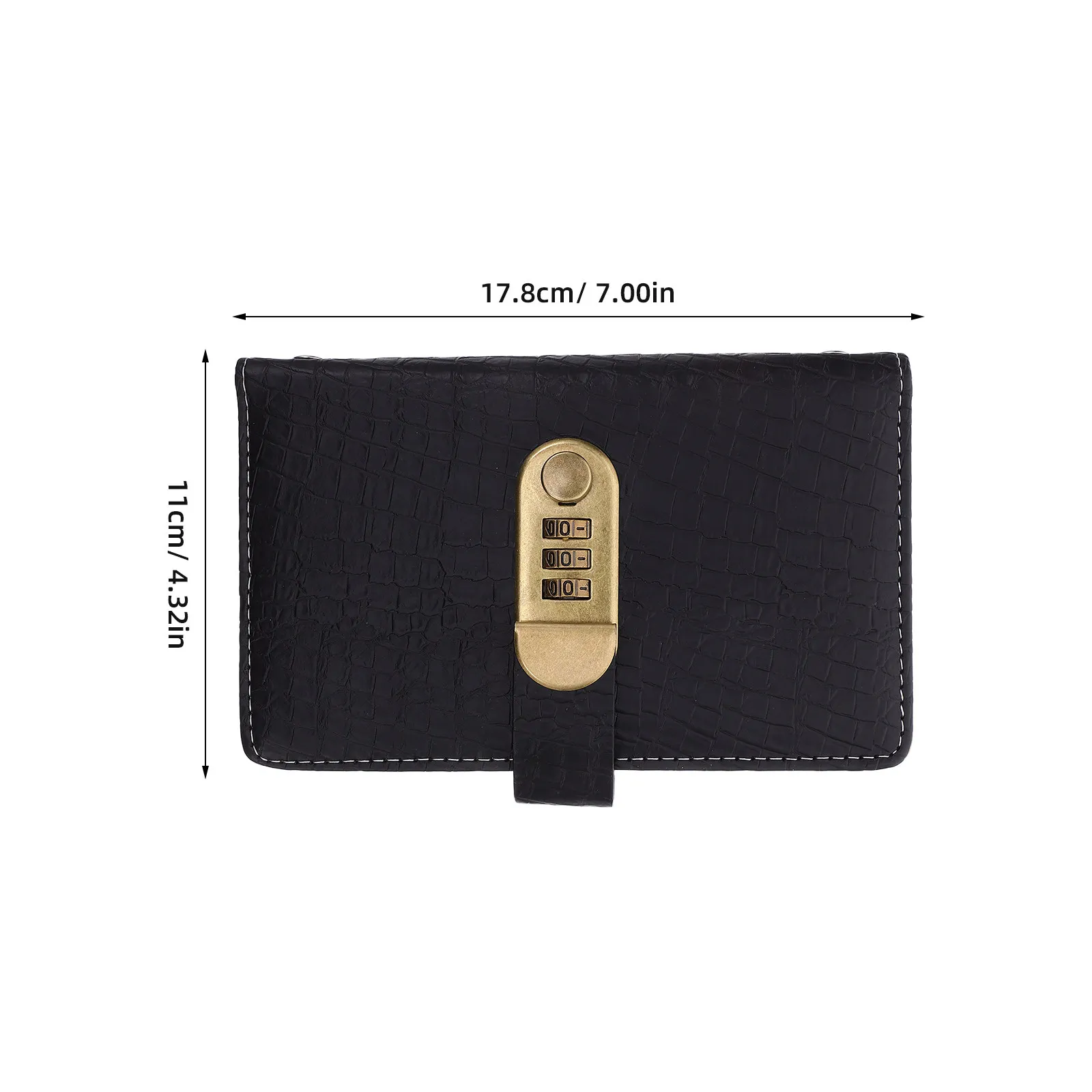 Password Lock Cash Storage Book Secure Notebook Combination Lock Confidential Money Diary Safety Saving Organizer Portable