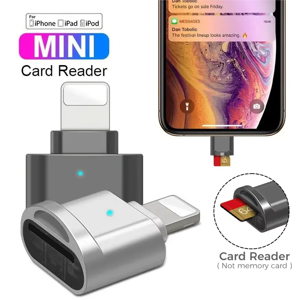 Phone IPad OTG To Micro TF SD Card Reader Converter Viewer Adapter Memory Card Reading Support IOS 13 For Xiaomi SD Memory Card