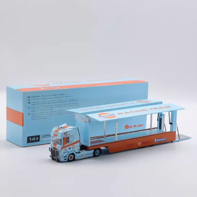 KENGFAI-vehículo de transporte S730 a escala 1:64, simulación de aleación, modelo de coche, Colección, exhibición, juguete, regalos