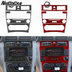 For Benz C Class W203 2005-2007 Carbon Fiber Radio Air-conditioning control panel Car inside Accessories decorative Sticker