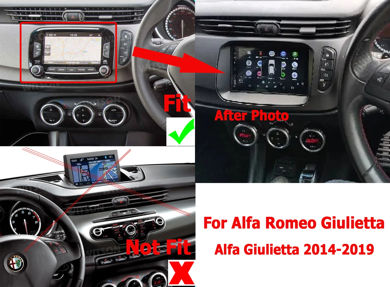 OEM Car Radio Carplay For Alfa Romeo Giulietta Alfa Giulietta 2014-2019 Bluetooth 9
