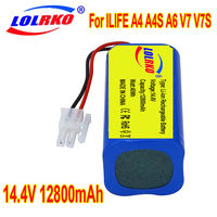 Original 6800mah Rechargeable Lithium BatteryFor ILIFE A4s A6 V7s Plus A9s W400 Robot Vacuum Cleaner INR18650 M26-4S1P Batteries
