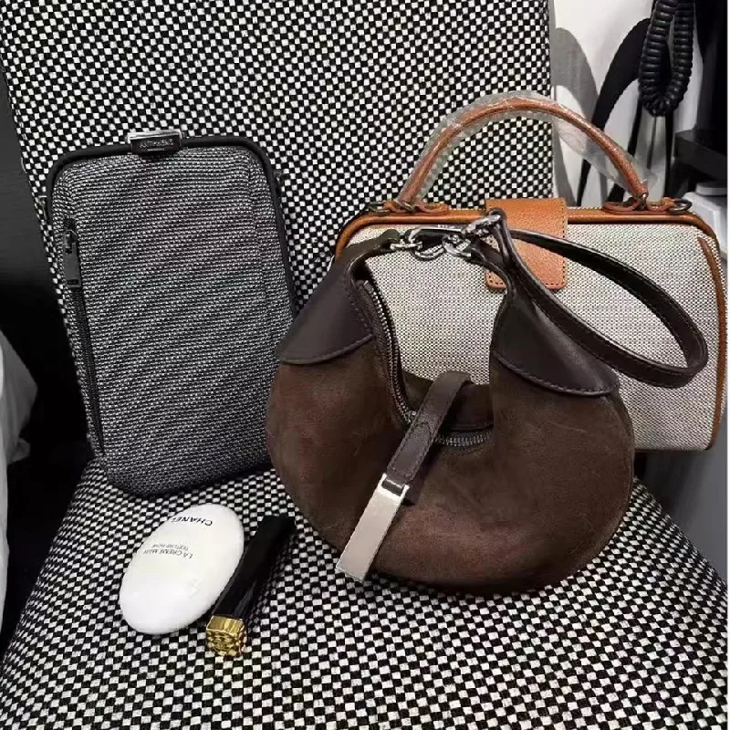 

Retro Suede Frosted Tote Bag Autumn and Winter New Versatile Work Commuting Shoulder Bag Women's Bags Handbags