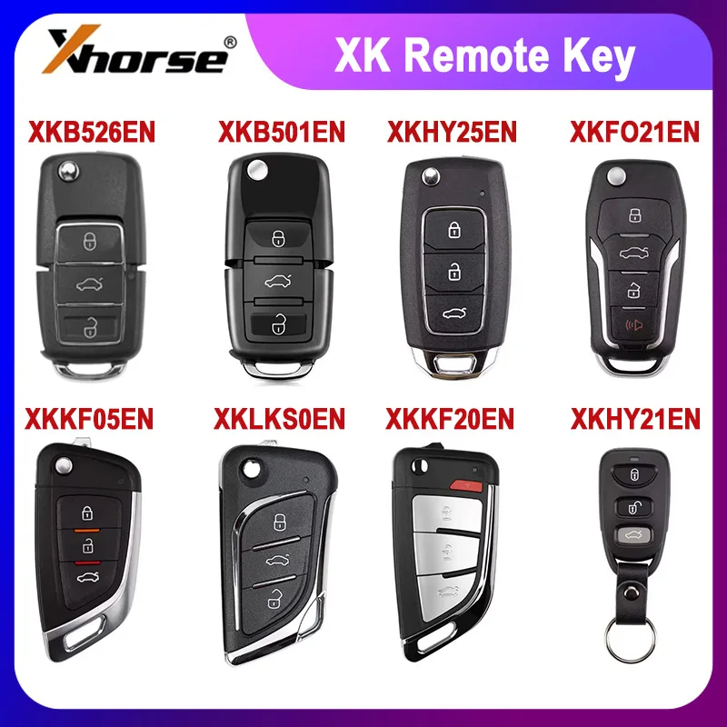 

1pcs Xhorse VVDI XK Series Wire Universal Remote Key XKB501EN XKB526EN XKLKS0EN XKFO21EN XKHY21EN XKKF05EN XKHY25EN XKKF20EN