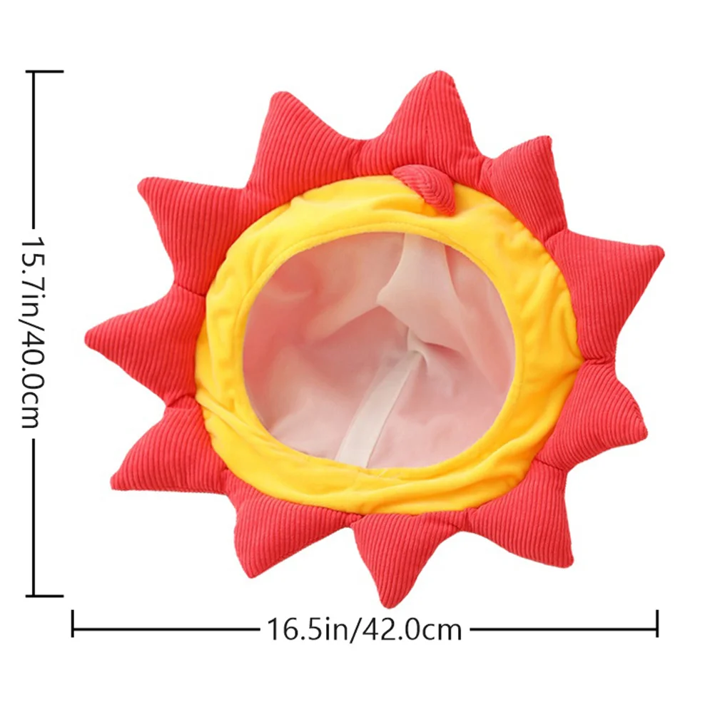 1 قطعة قبعة عباد الشمس تصميم أنيق على شكل رأس الأسد زي إبداعي دعامة لحفلة الهالوين ملحقات صور قبعة كرتونية عباد الشمس