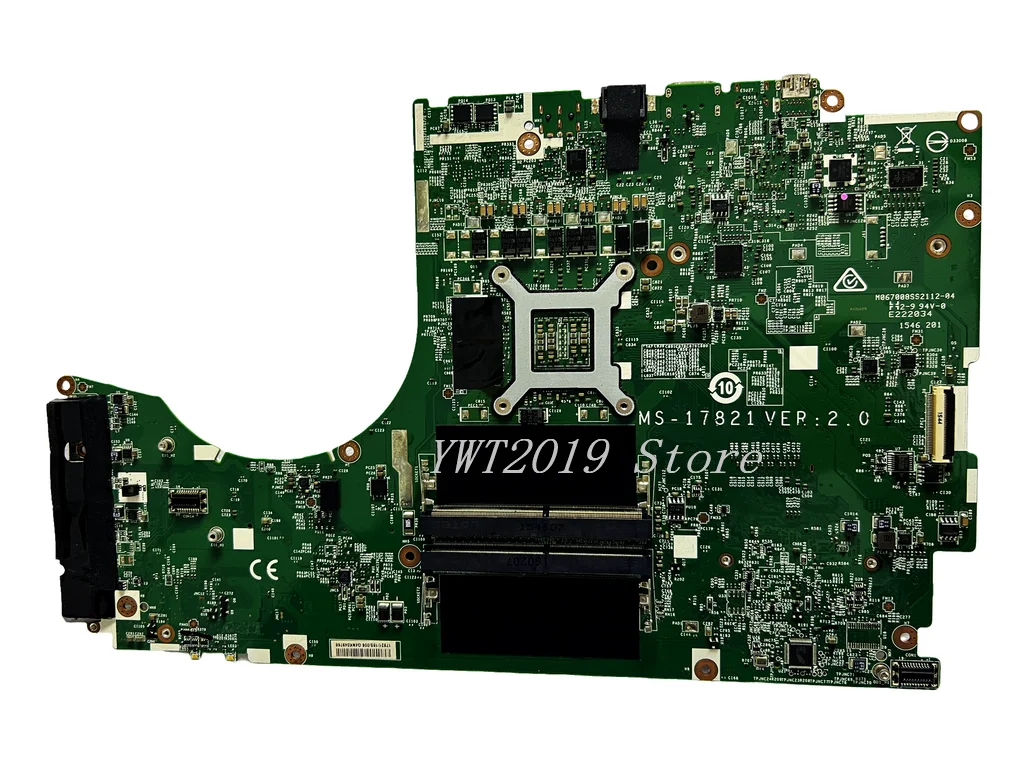 Original For MSI GT72 6QF MS-1782 Laptop  motherboard With SR2FQ i7-6700HQ 2.60GHz CPU MS-17821  VER  2.0 tested good free shipp