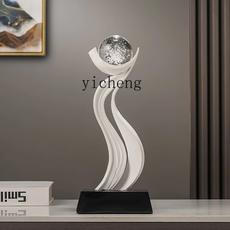 

TWR light luxury high-end crystal ball ornament lucky living room office decoration