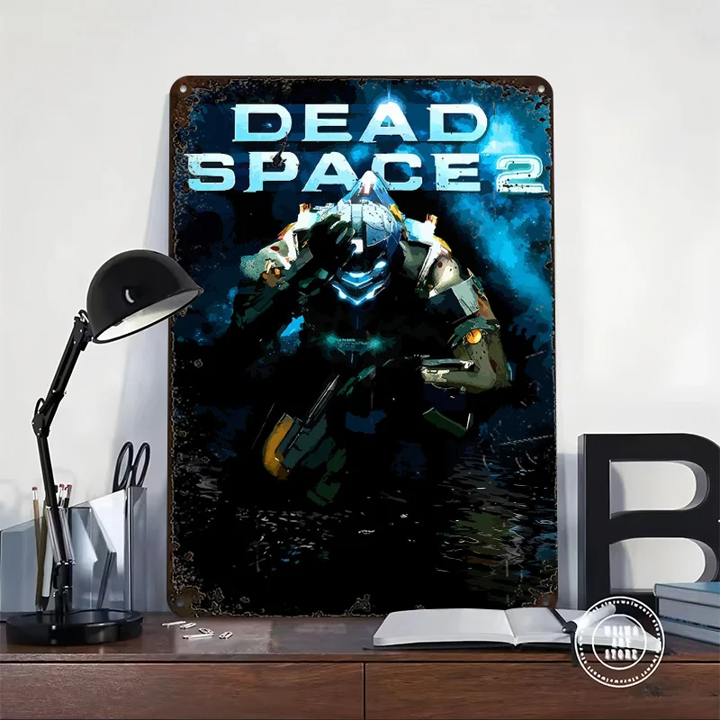 Dead Space 2 Video Game 3D Texture Metal Poster Customized Wall Art Tin Sign Gift for Mancave Decoration Bedroom Room Ornaments