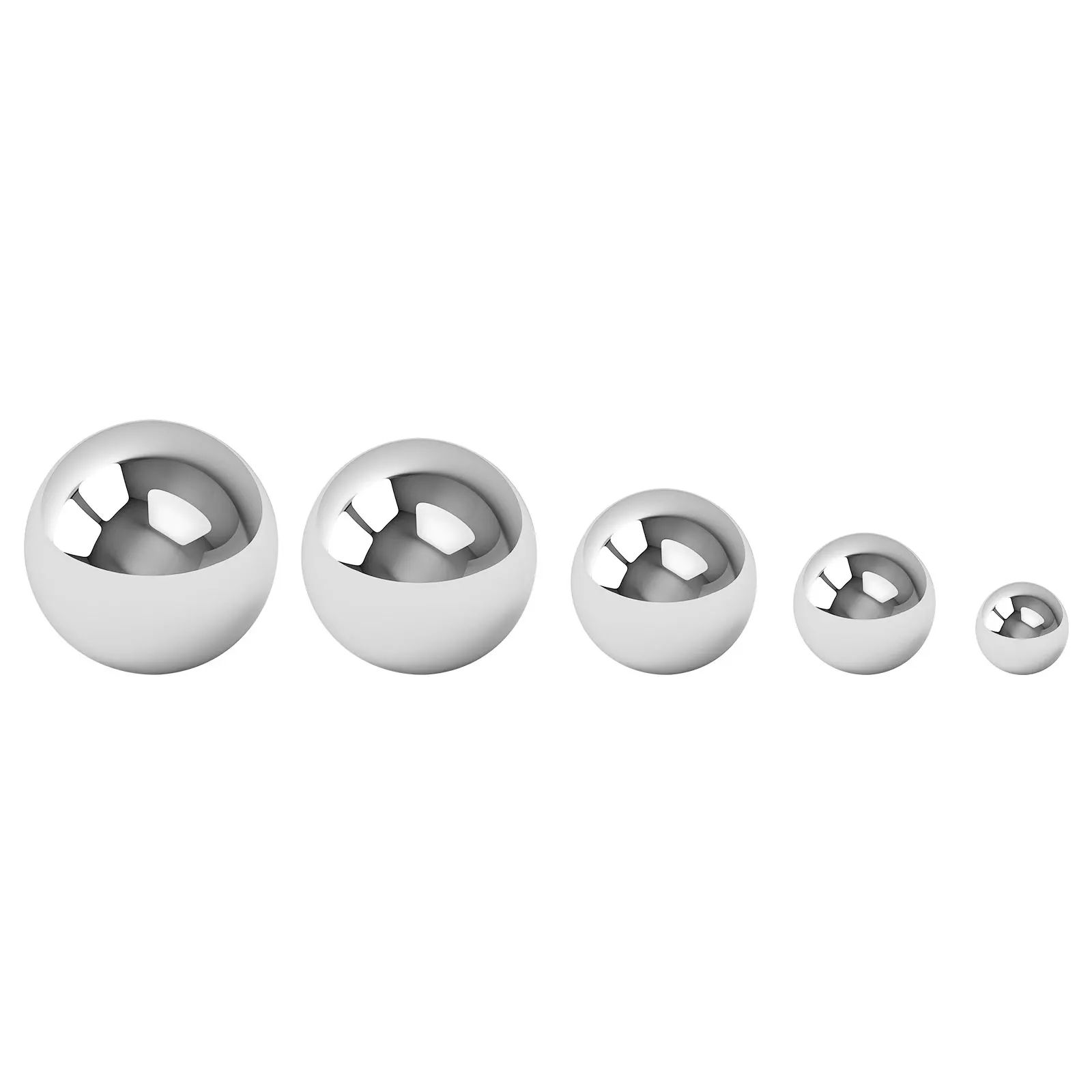 

5 Pcs Stainless Steel Balls High Brightness Mirror Finish for Home Decor Accessories