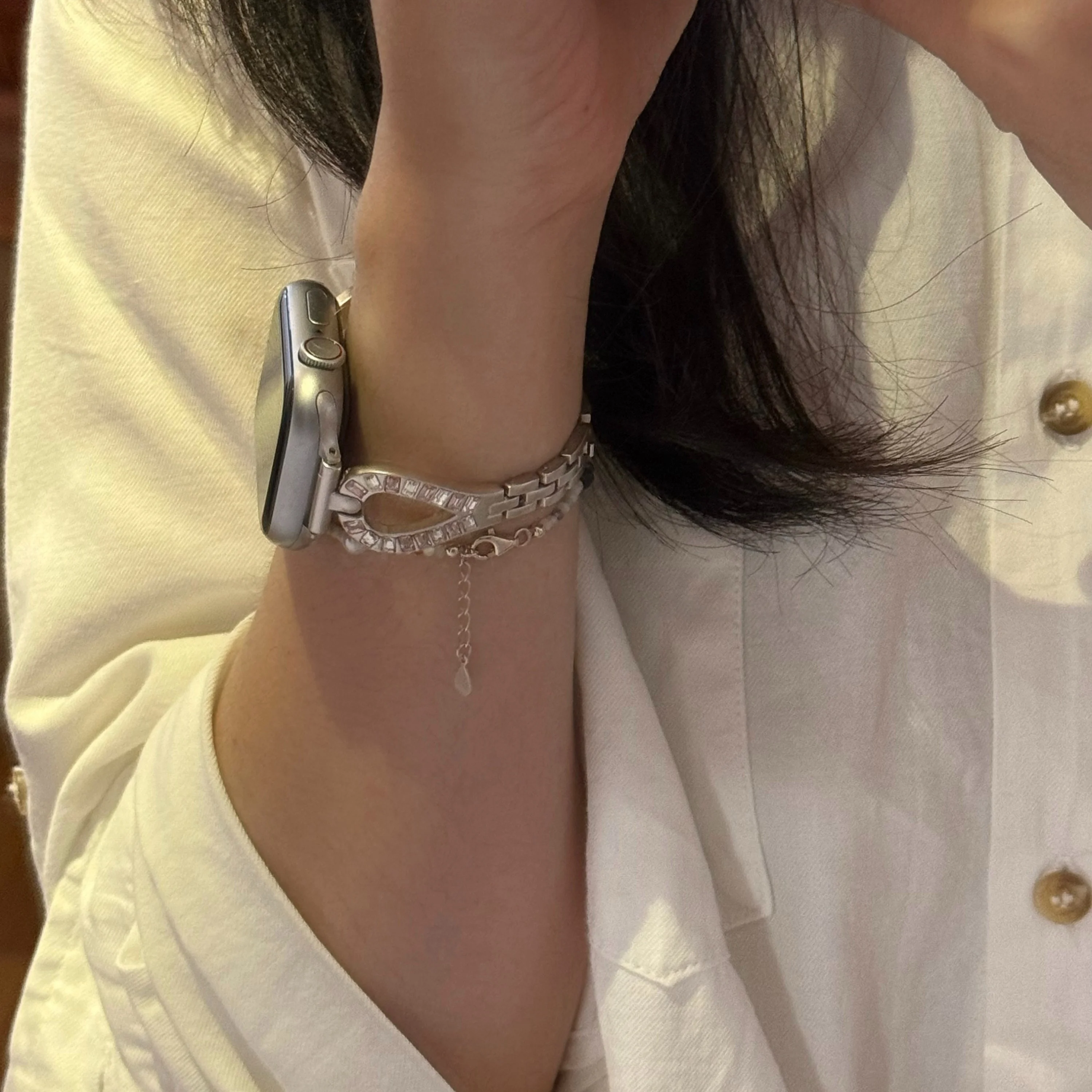 متوافق مع حزام iWatch 38 مم 40 مم 41 مم 42 مم 44 مم 45 مم 49 مم حزام معدني منحني على الموضة #3