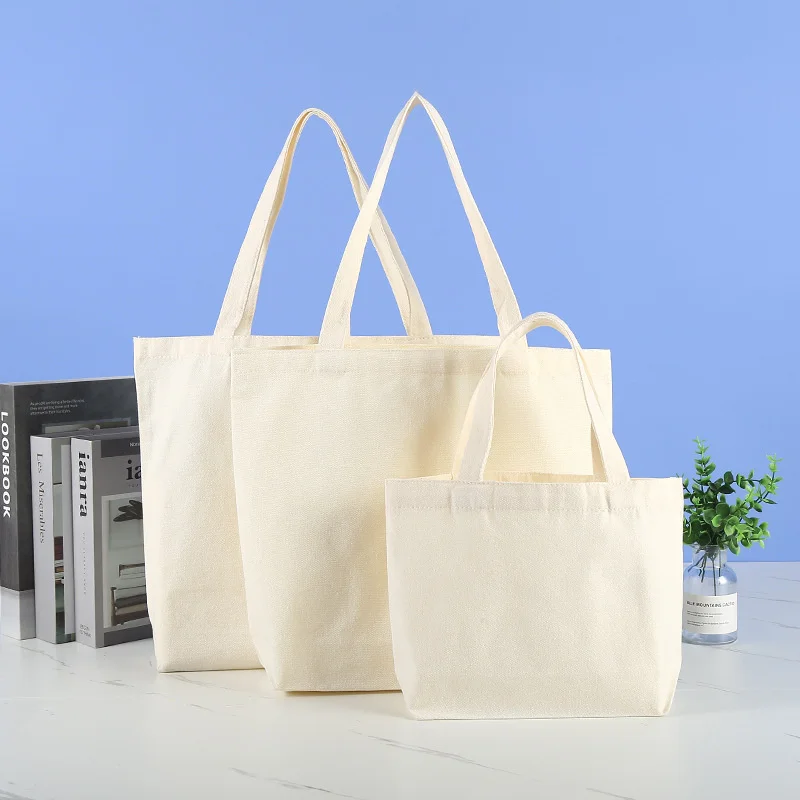 Reusable Cotton Grocery Large Capacity Shopping Bag Friendly Cotton Shopping Canvas Tote Bag  Home Canvas Bag