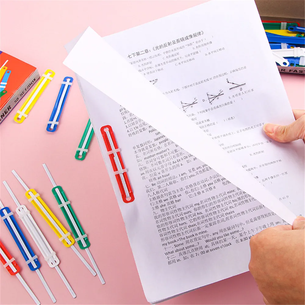 Plastic Binding Clip Five Color Combination Efficient Fashionable Best Seller Reliable Trend Multifunctional Desk Accessories