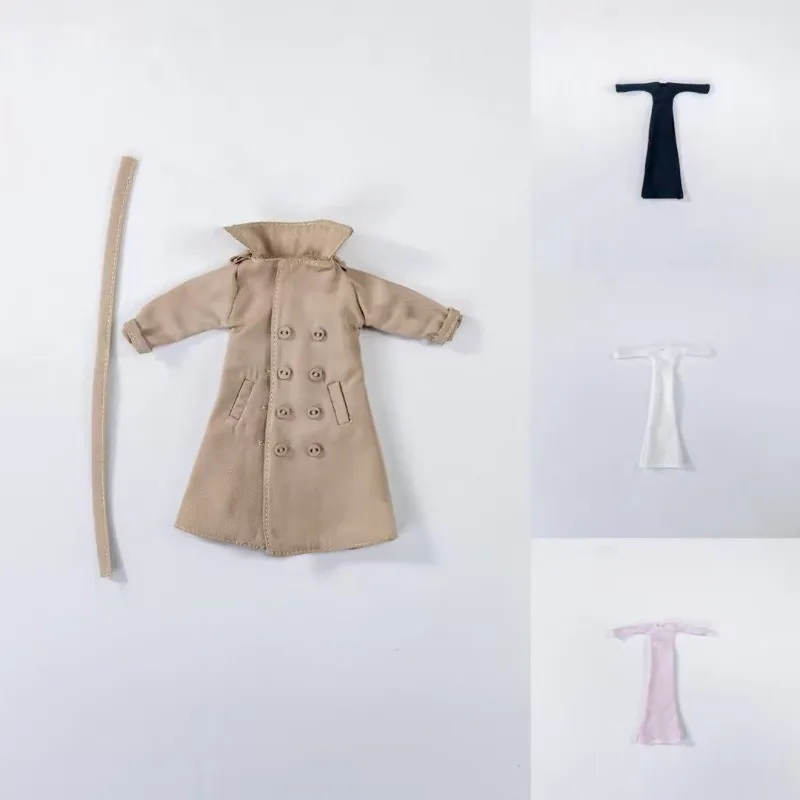 

1/12 Scale Female Soldier Brown Windbreaker Set Clothes Model for 6" Action Figures Dolls Body Decor