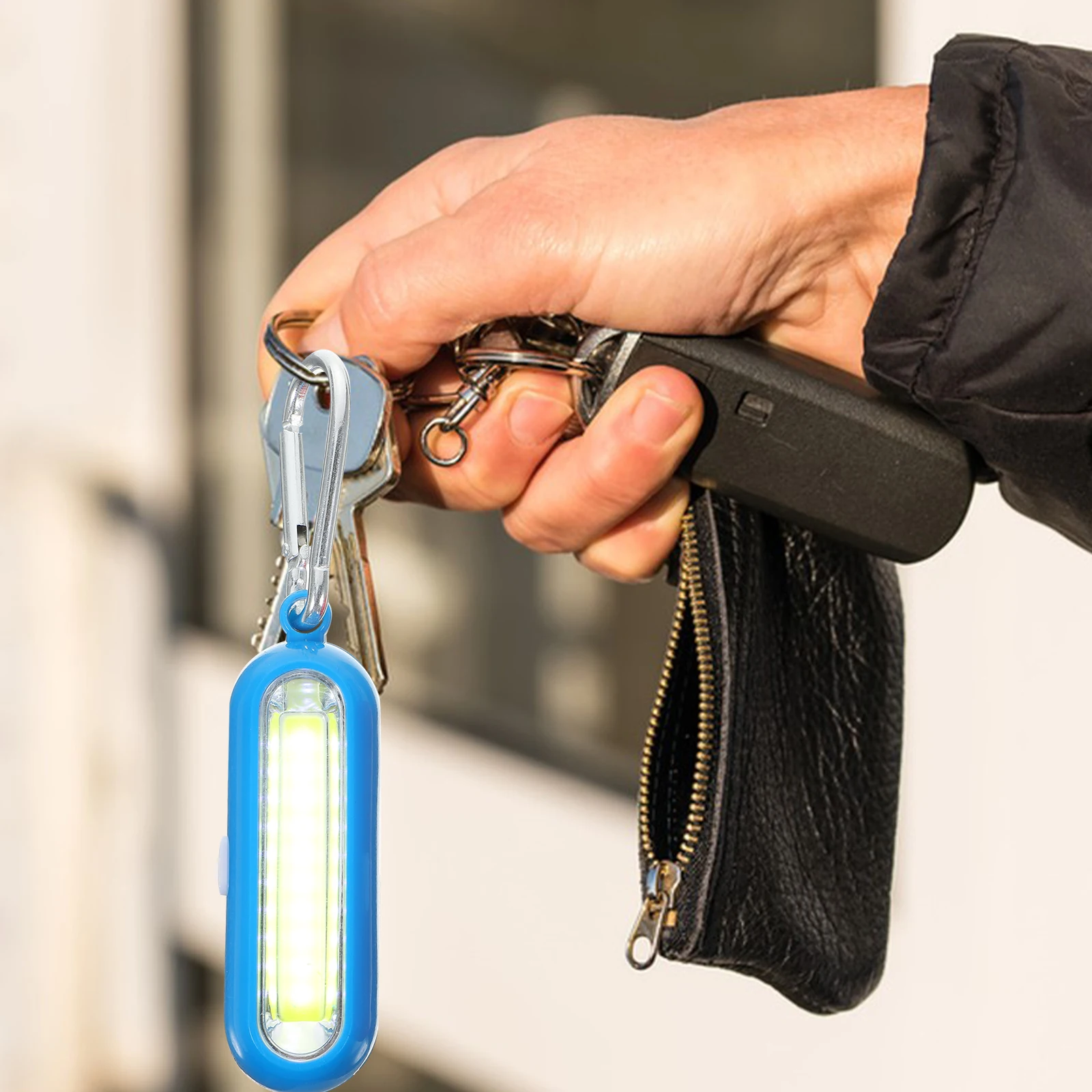 

2PCS Keychain Small Red Portable Mini Torch LED Light Key Ring Camping Keyring With Light Hiking Safety Emergency
