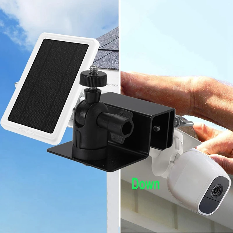 Suitable For Arlo Blink Ring Google Roof Rain Gutter Special Bracket Solar Panel Abs Aluminum Alloy Bracket