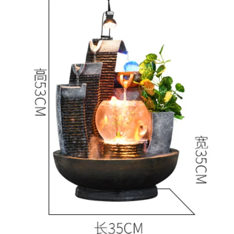 Resin craft tabletop indoor water fountain