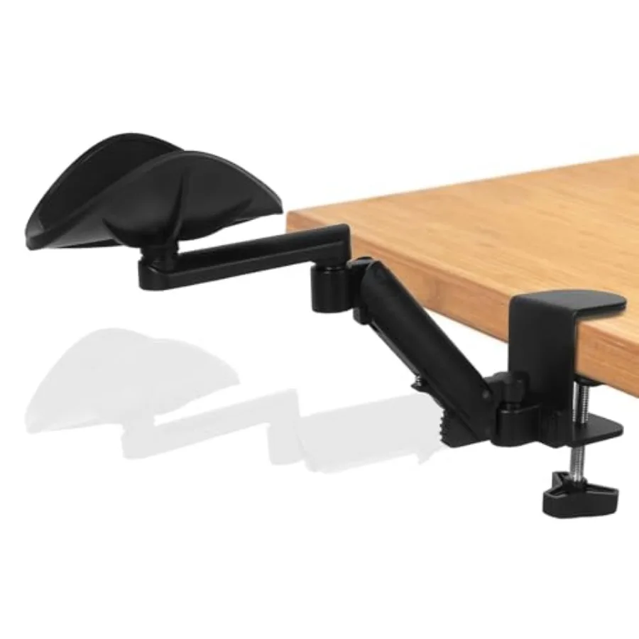 

Adjustable Arm Rest for Desk, 360° Rotating and 6-Level Height Desk Arm Rest, Ergonomic Clamp-on Elbow Rest for Desk, Computer