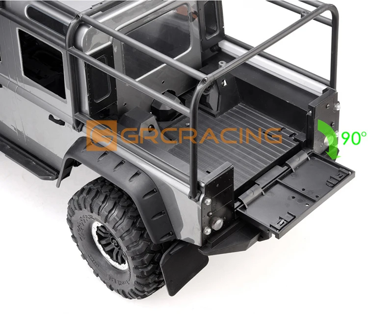 Para 1/10 Rc Car Trax Trx-4 Defender vehículo todoterreno cubierta de rueda trasera placa inferior compartimento trasero piezas de camiones Trx4 G156d