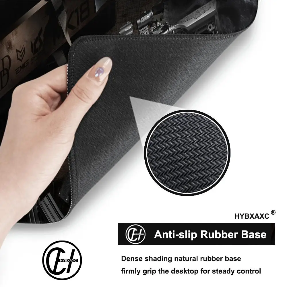 Gun parts assembly Large Mouse Pad XXL Desk Mat Non-Slip Rubber Base Gaming Keyboard and Mouse Stitched Edges for Home and game