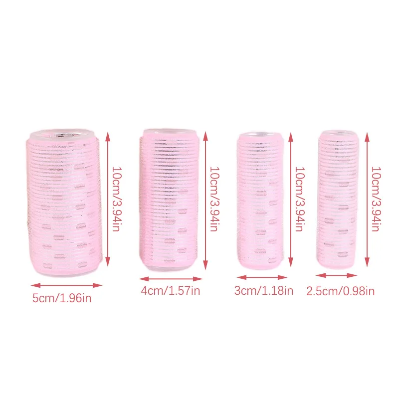 Different Size Self Grip Hair Rollers Magic Curler Plastic Self-adhesive Hair Curling Hairdressing Tool Girl Beauty Styling Tool