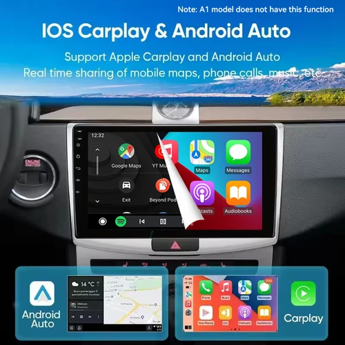 Imagen 2 del producto Radio estéreo para coche Android 2 Din para KIA Forte Cerato 2008-2014 Reproductor de vídeo multimedia GPS FM RDS BT Carplay Unidad principal automática Pantalla táctil Sistema inteligente para coche