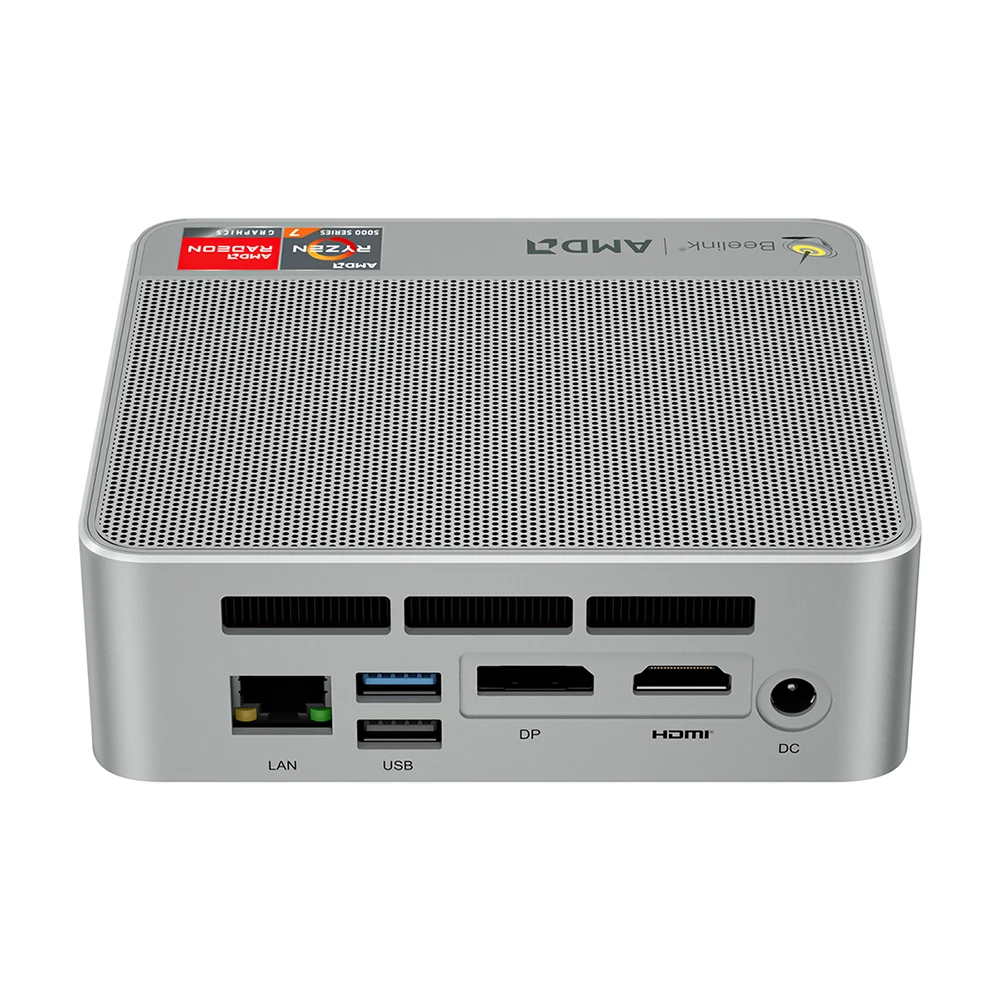 Beelink-Micro PC de bureau de jeu, 4K à 60Hz, WiFi 6, BTstimule 57W, HTPC, 16 Go de RAM DDR4, 500 Go, NVcloser, SSD, SER5