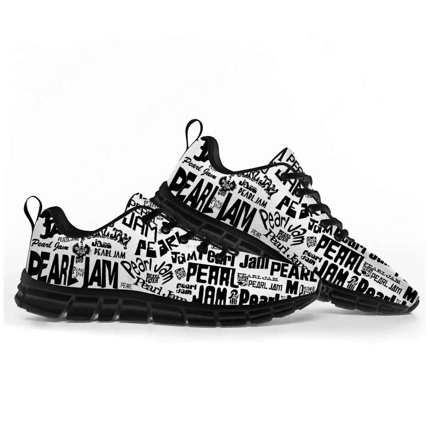 

Pearl Jam Rock Band Pop Sports Shoes Mens Womens Teenager Sneakers Casual Custom High Quality Couple Shoes Black
